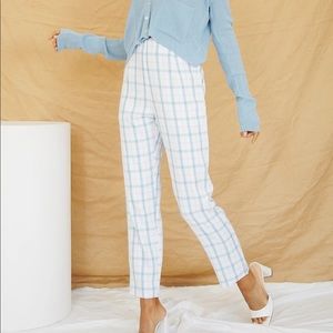 Verge girl blue plaid pants